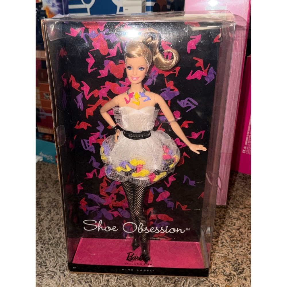Mattel Shoe Obsession Barbie Collector Doll Pink Label (NWT)